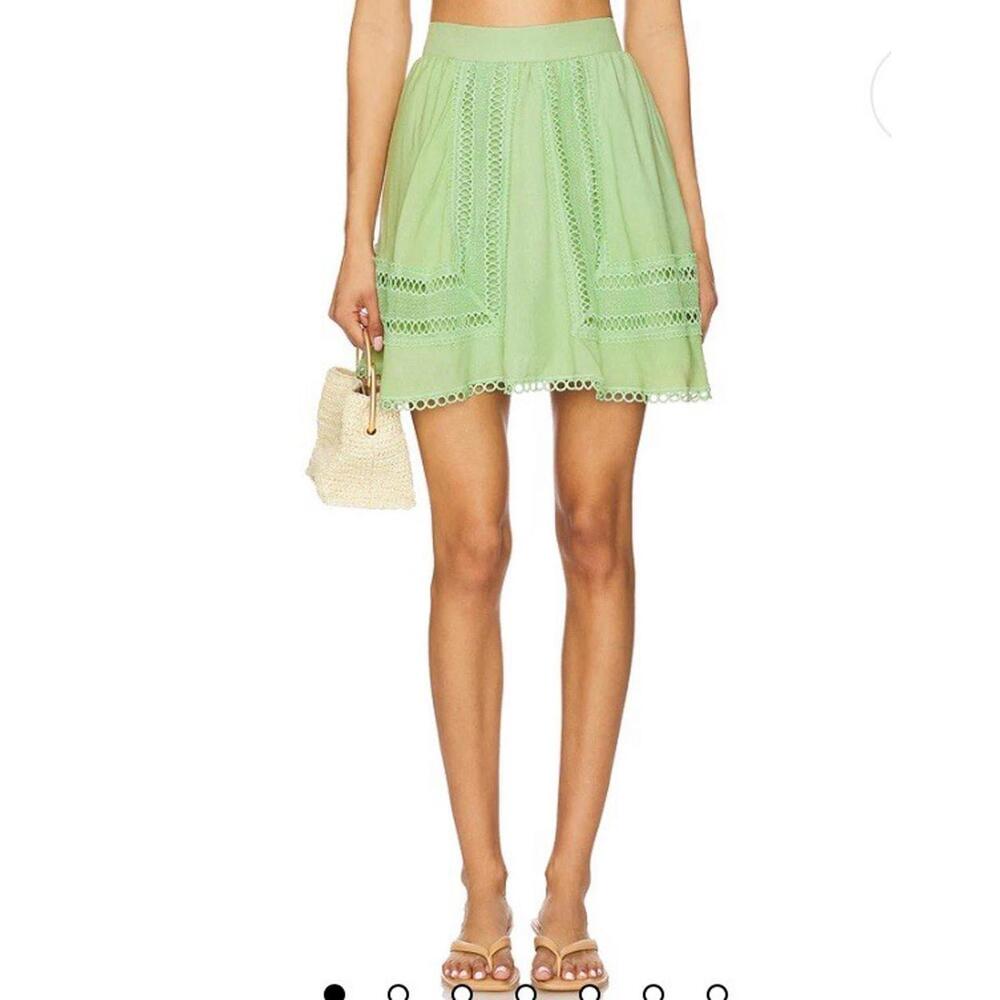 Celeste Mini Skirt in Matcha Latte PEIXOTO XS New Revolve $148
